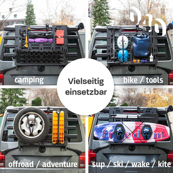 Mixcover GmbH - Wholesale Fietsaccessoires - 040 Onderdelen Molle Board Voor VW T6.1 VW T6 Fietsenrek Bagagerek Offroad Accessoires Compatibel Met Originele VW T6 Achterdrager4