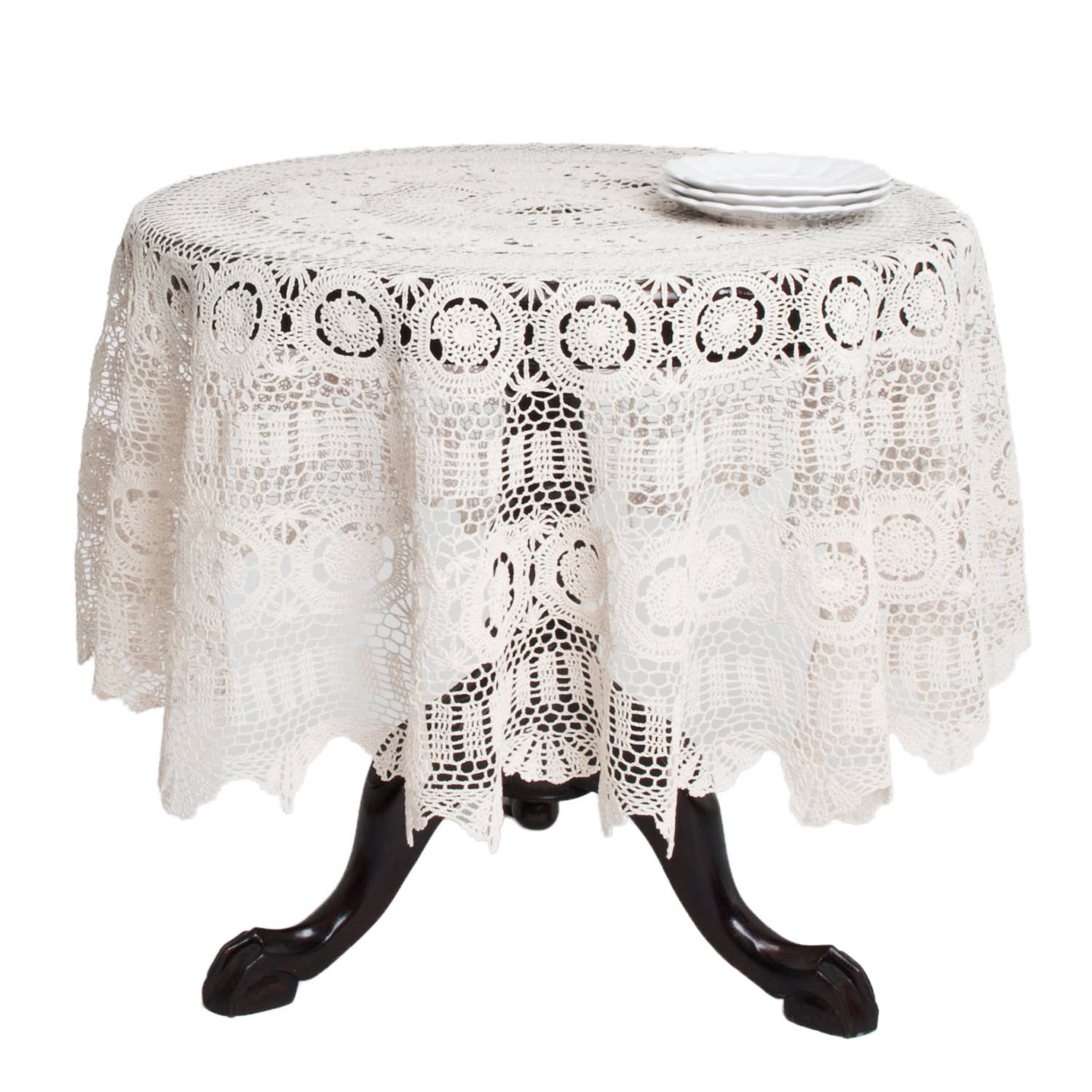 Saro Lifestyle - Wholesale Tablecloth - Crochet Tablecloth1