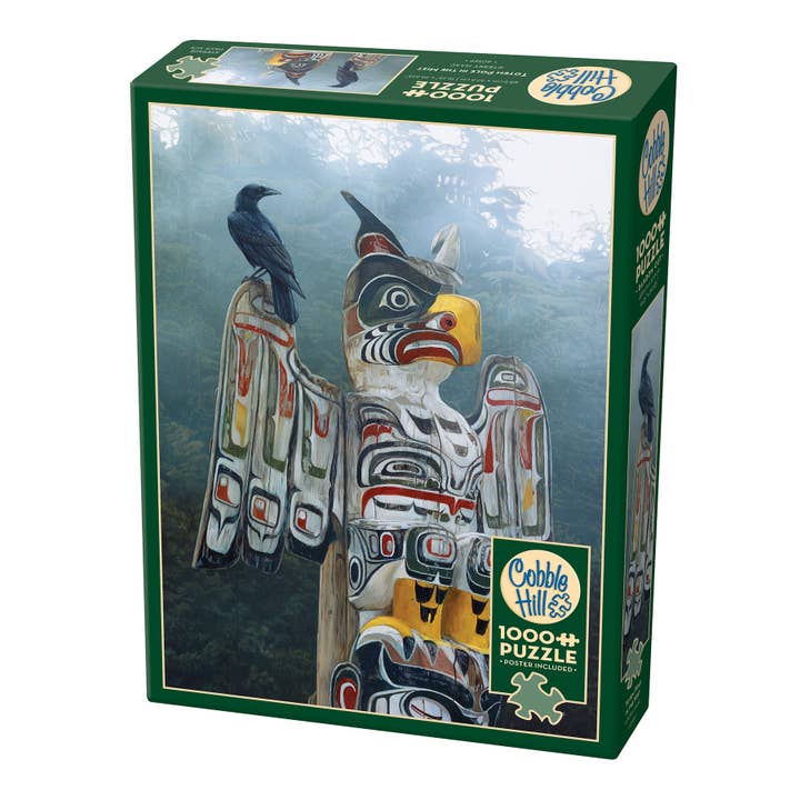 Totem Pole in the Mist 1000pc puzzle for wholesale by Outset Games and Cobble Hill Puzzles