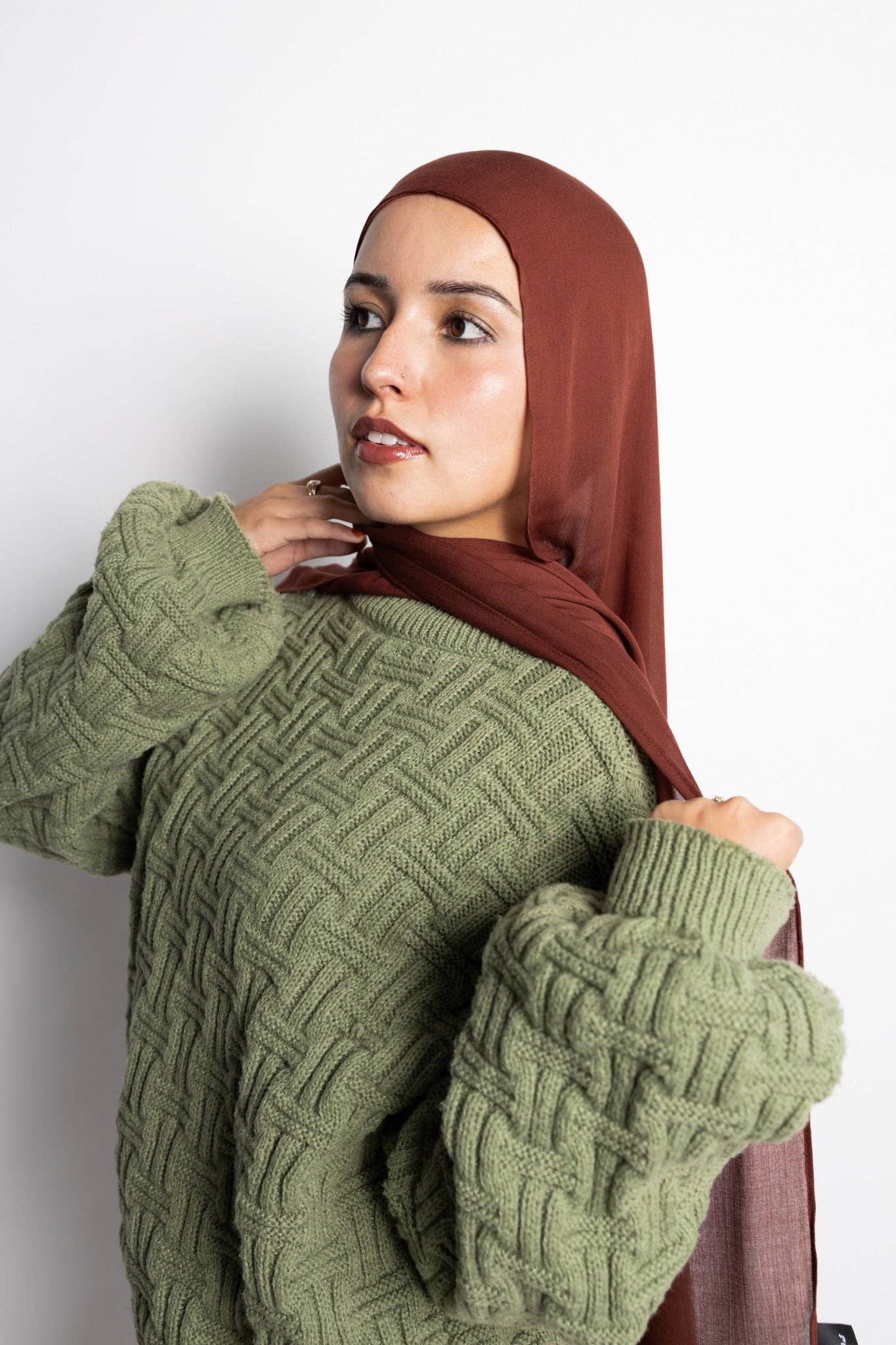 Bella Hijabs - Wholesale Hijab - Women's - Modal Hijab - Spiced Cocoa2