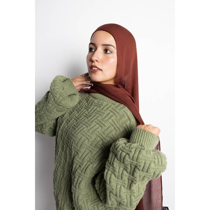 Bella Hijabs - Wholesale Hijab - Women's - Modal Hijab - Spiced Cocoa2