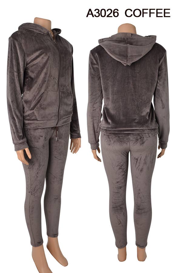 SSImport – wholesale Jeansjackor – Dam – A3026 SAMMET JACKA OCH BYXOR SET BLANDADE STORLEKAR 12SET6