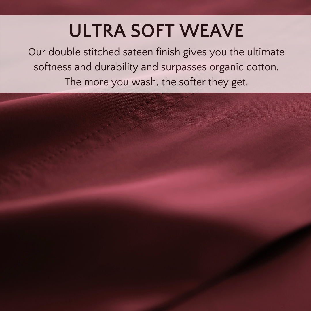 Bamboo Is Better - Wholesale Bedding Pillowcase/Sham - Signature Bamboo Viscose Pillowcase Set - RUBY RED6