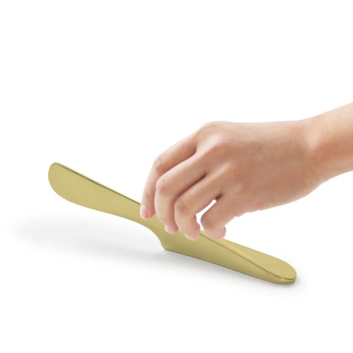 Bosign - Wholesale Cheese Spreader - AirSpreader™ Self- Standing Spreader Knife Large, Brass2