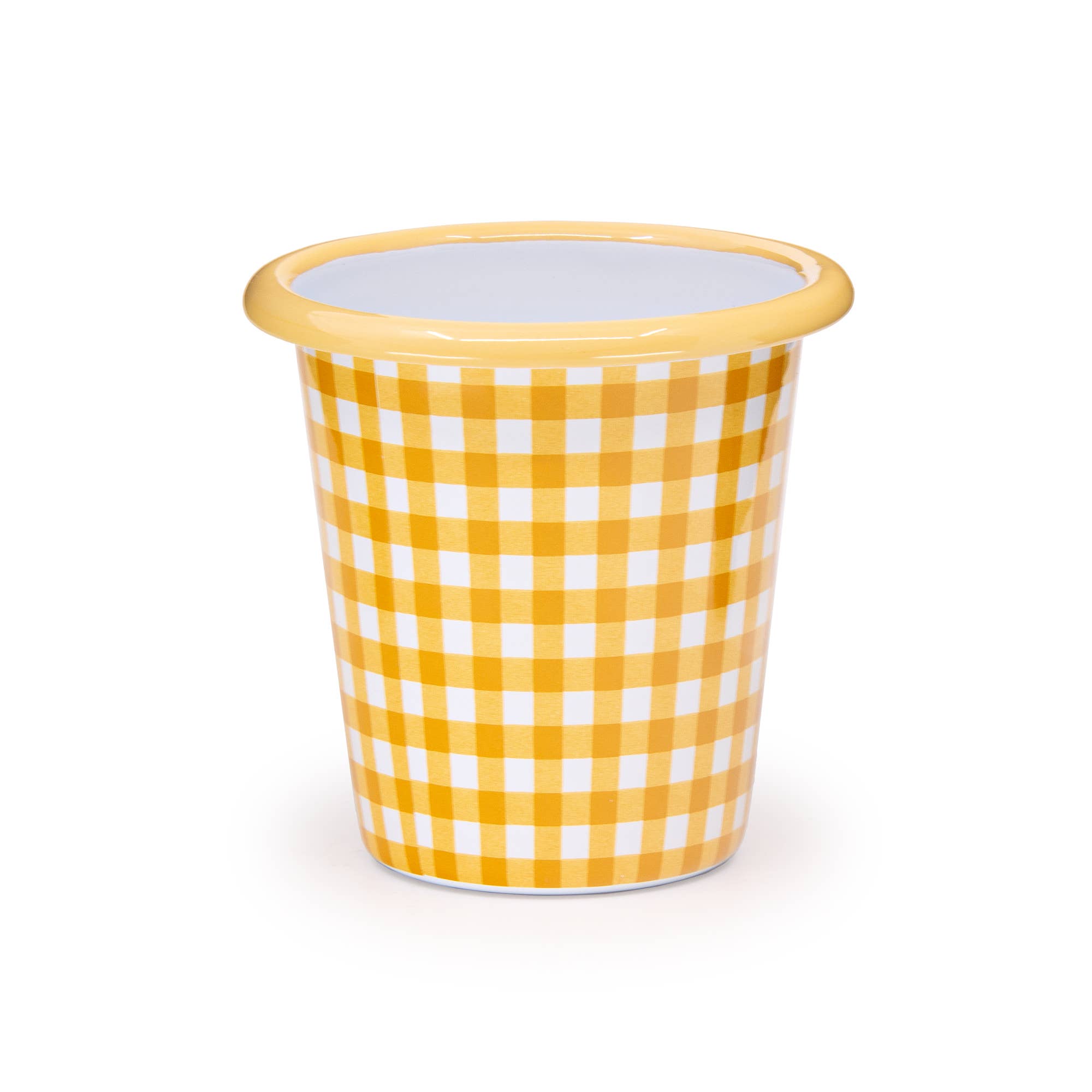 Crow Canyon Home - Wholesale Drinking Glass/Cup - Max Humphrey x CCH Plaid Enamelware 10 oz Short Tumbler2