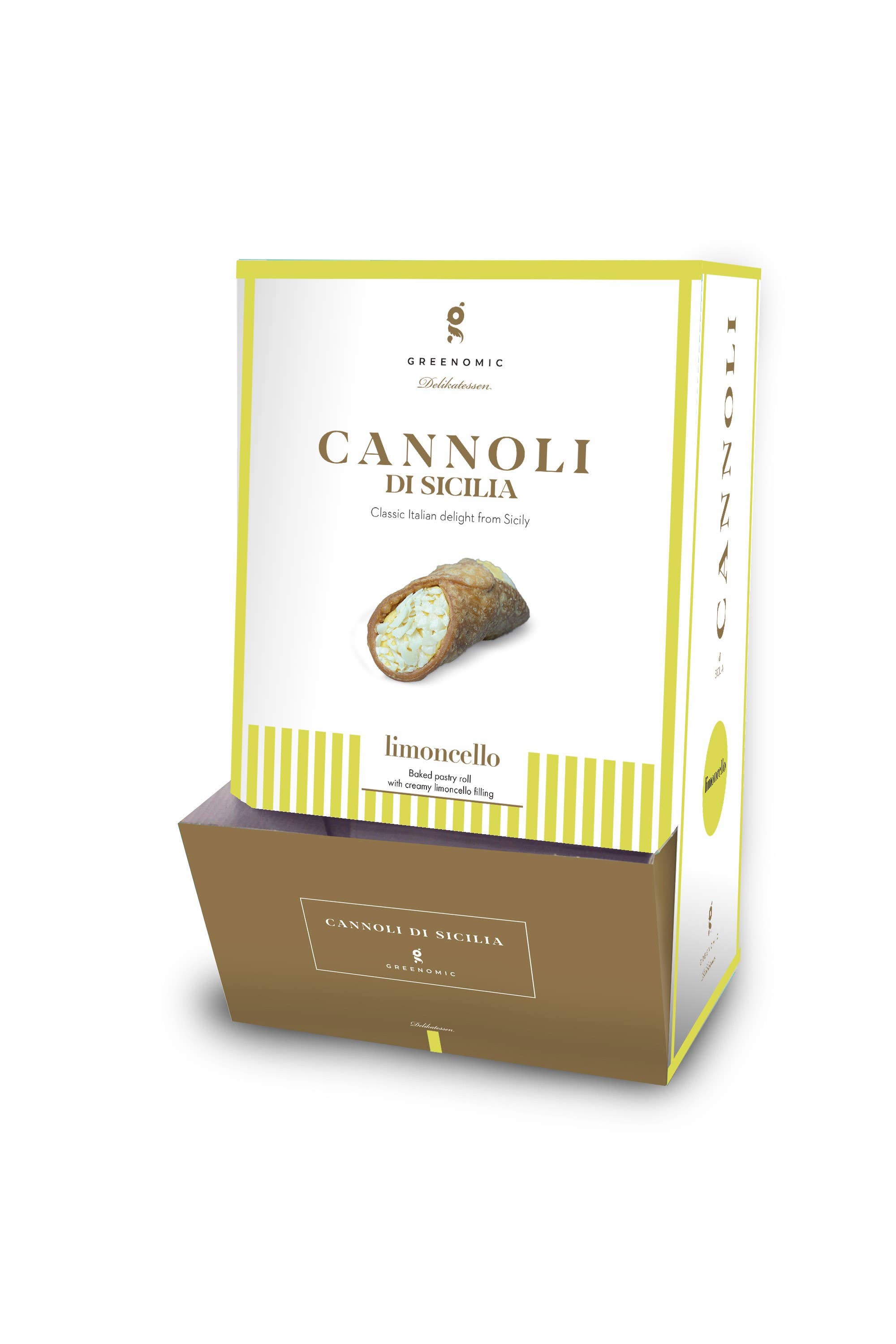 Greenomic Delicatessen - Wholesale Cookie - CANNOLI DI SICILIA LIMONCELLO DISPLAY 56 PCS0