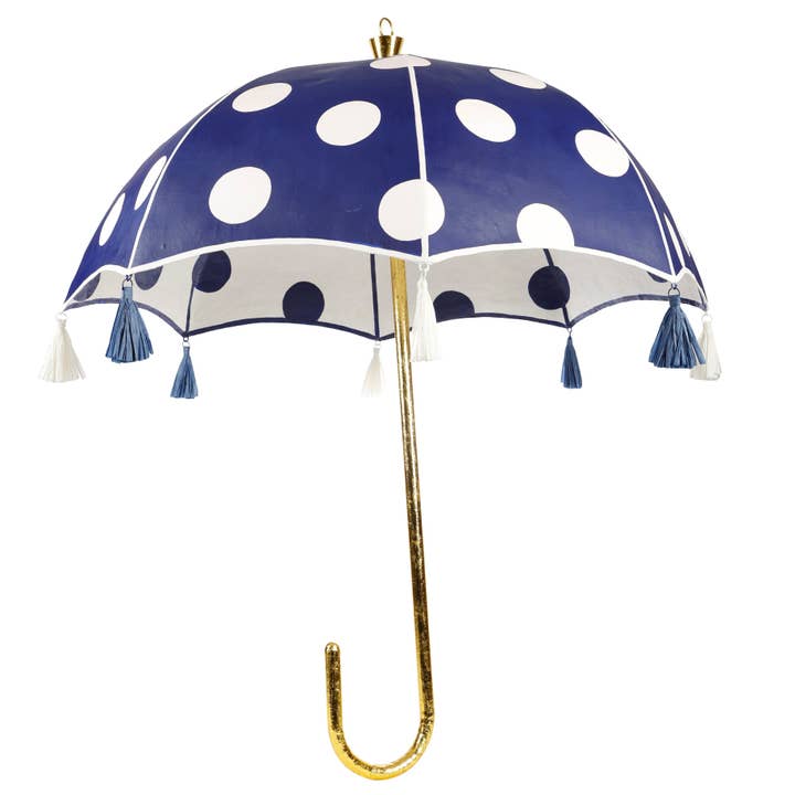$199.00 min 1 - 36" BLUE POLKA DOT UMBRELLA for wholesale by LUX FRAGRANCES