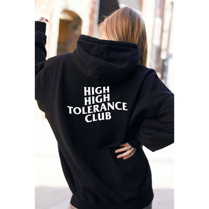 HIGH HIGH TOLERACE CLUB GRAPHIC WOMEN HOODIE for wholesale by crashangel.us