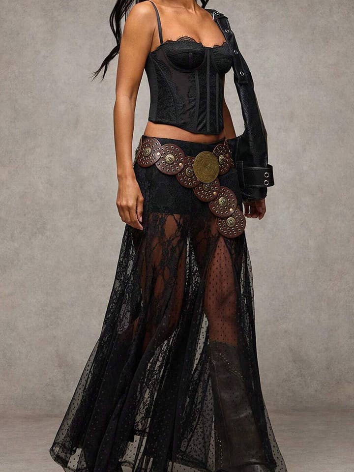 Elegant Lace Maxi Skirt for wholesale by Mccolin