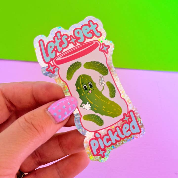 Printed Weird – Engroshandel Klistermærke – Lad os blive syltet Glimmerklistermærke0