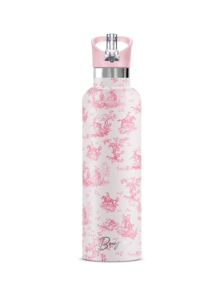 CHEVALIER Toile 25 oz Insulated Water Bottle Pink for wholesale by My Bougie Bottle