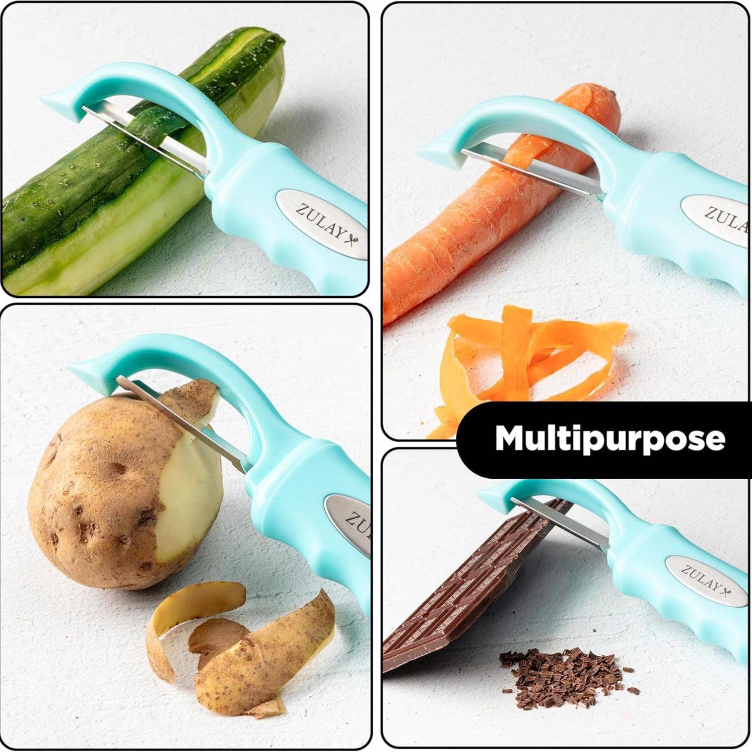 Zulay Kitchen - Wholesale Peeler - Stainless Steel Swivel Fruits & Vegetable Peeler13
