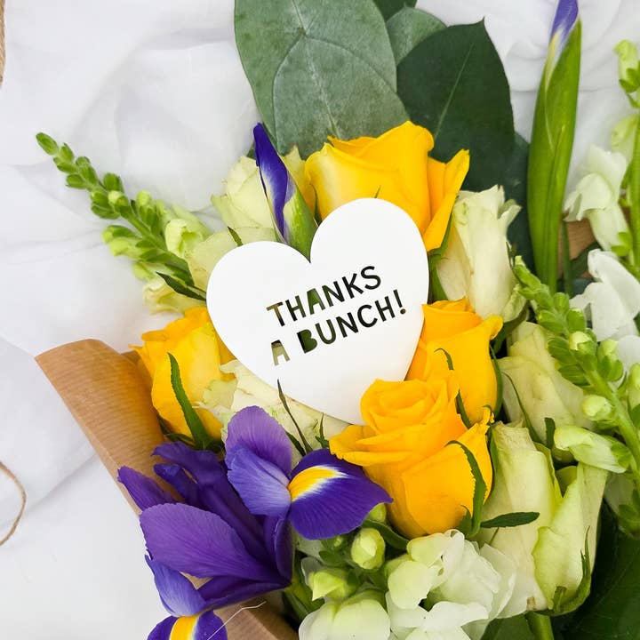 Thanks a Bunch Heart Bouquet Pick for wholesale by LaFilleCreative