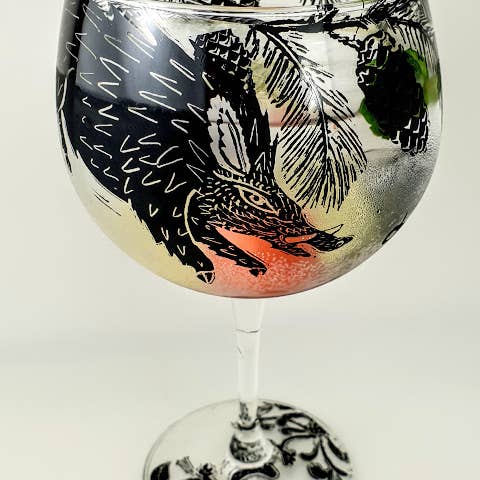 Wild Wood Gin & Tonic Goblet Wild Boar for wholesale by Rob Turner THE ART OF TABLEWARE