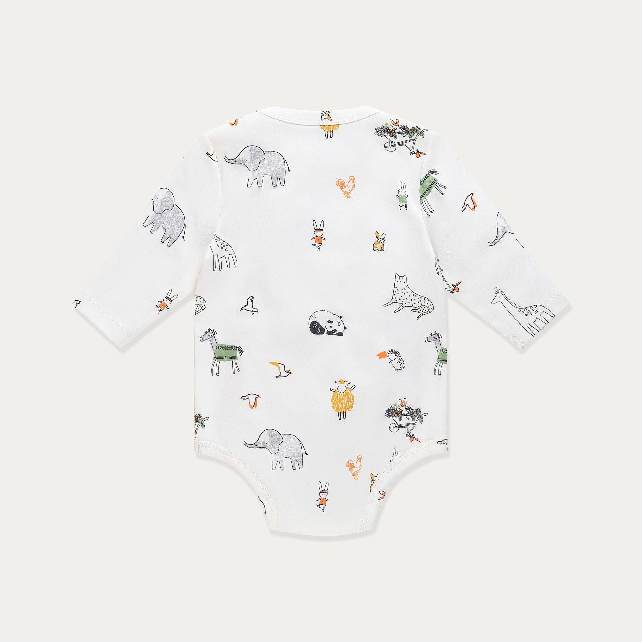 Baby Bodysuit, Infant Bodysuit, Wildlife Print, Cotton Long Sleeve for wholesale on Faire1