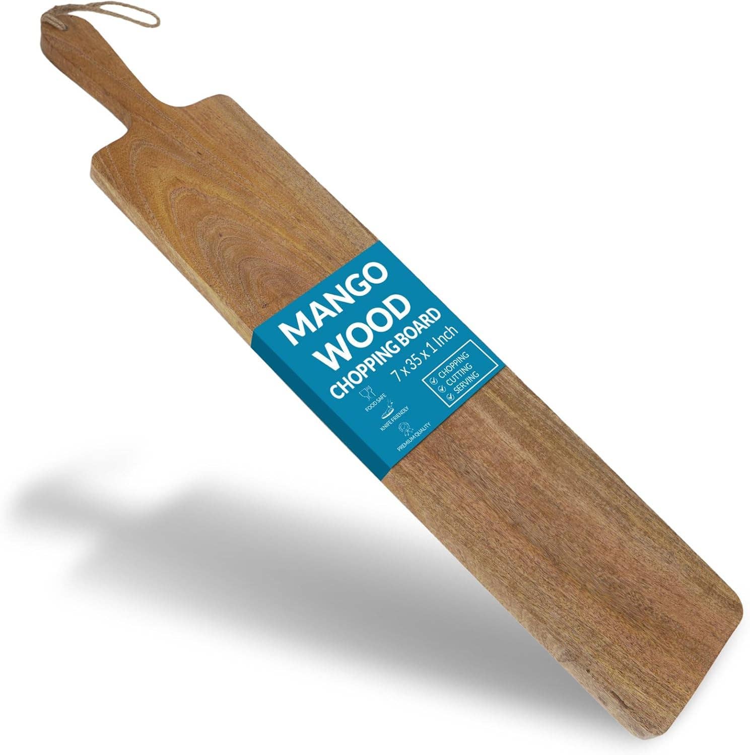 DesignStyles Home - Wholesale Cutting Board - Becki Owens Rectangle Shape Mango Wood Cutting Board with Handle0