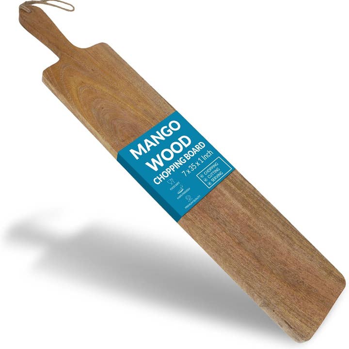 DesignStyles Home - Wholesale Cutting Board - Becki Owens Rectangle Shape Mango Wood Cutting Board with Handle
