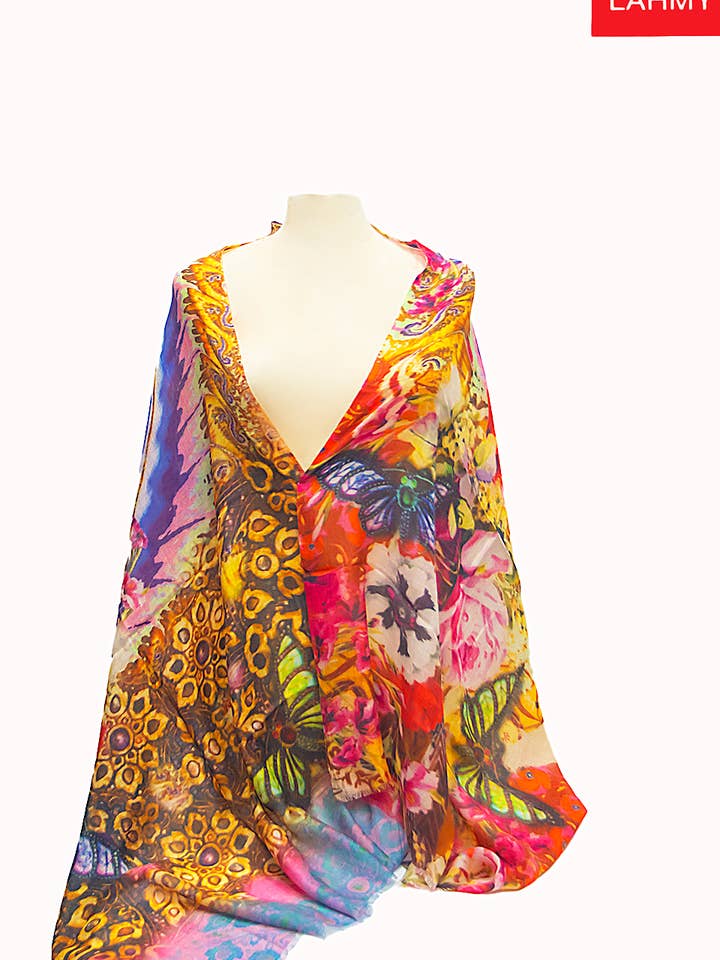 Lã floral vermelha roubada por atacado de ROGER LAHMY