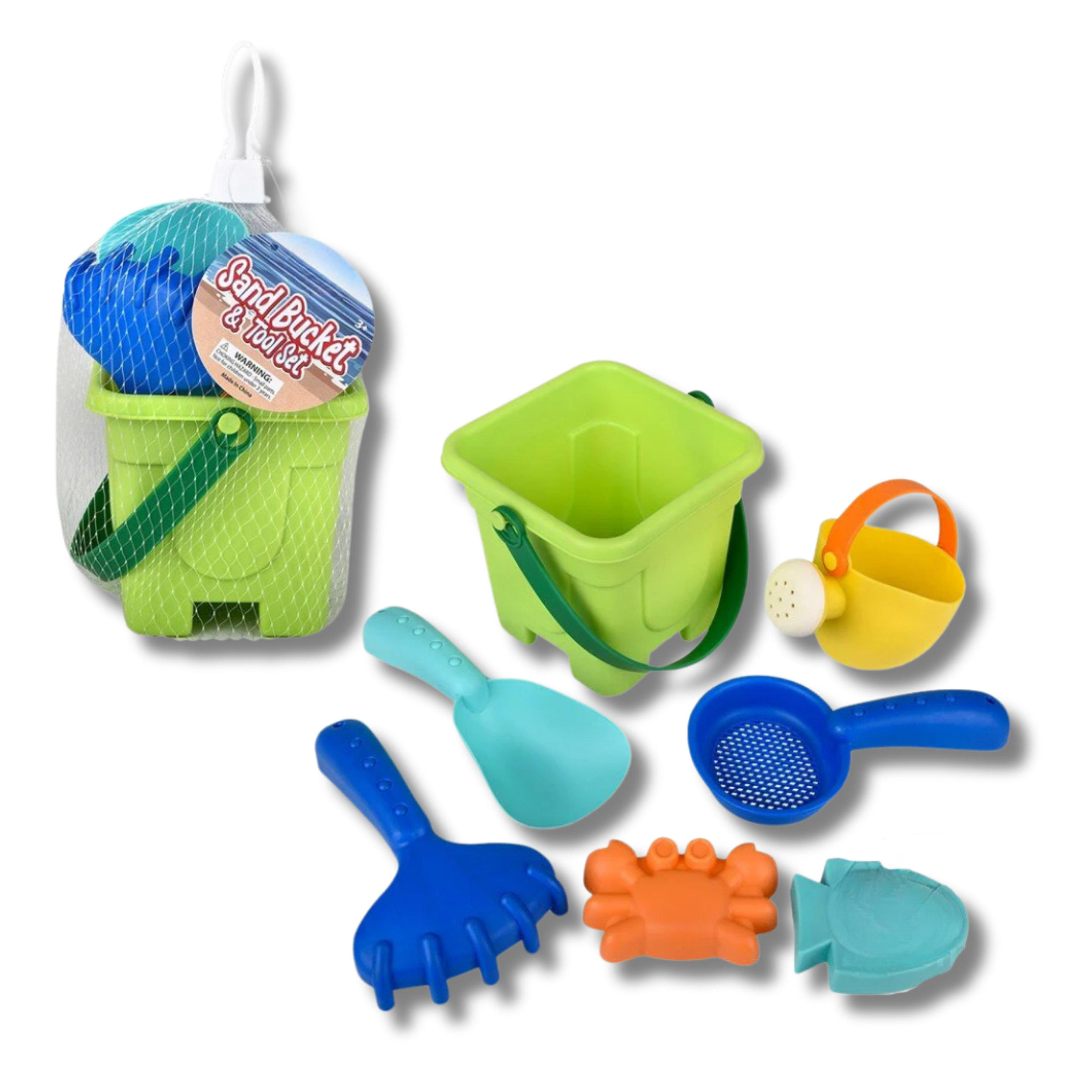JSBlueRidge Toys - Wholesale Beach/Pool Toy - Kids & Baby - 6pc Sand Bucket & Tool Kits Beach Play Kids Toy- Assorted0