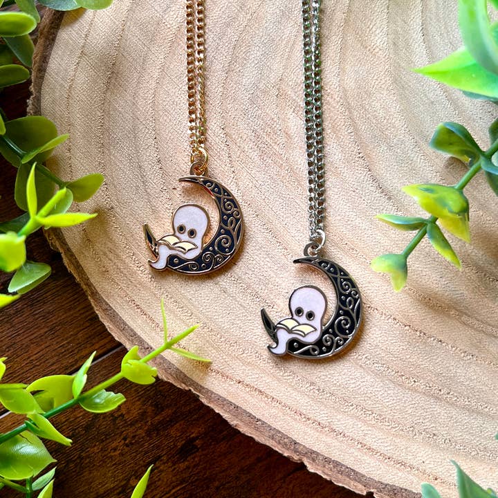 Wisper the Ghost Pendant Necklace for wholesale by SwirliNyx