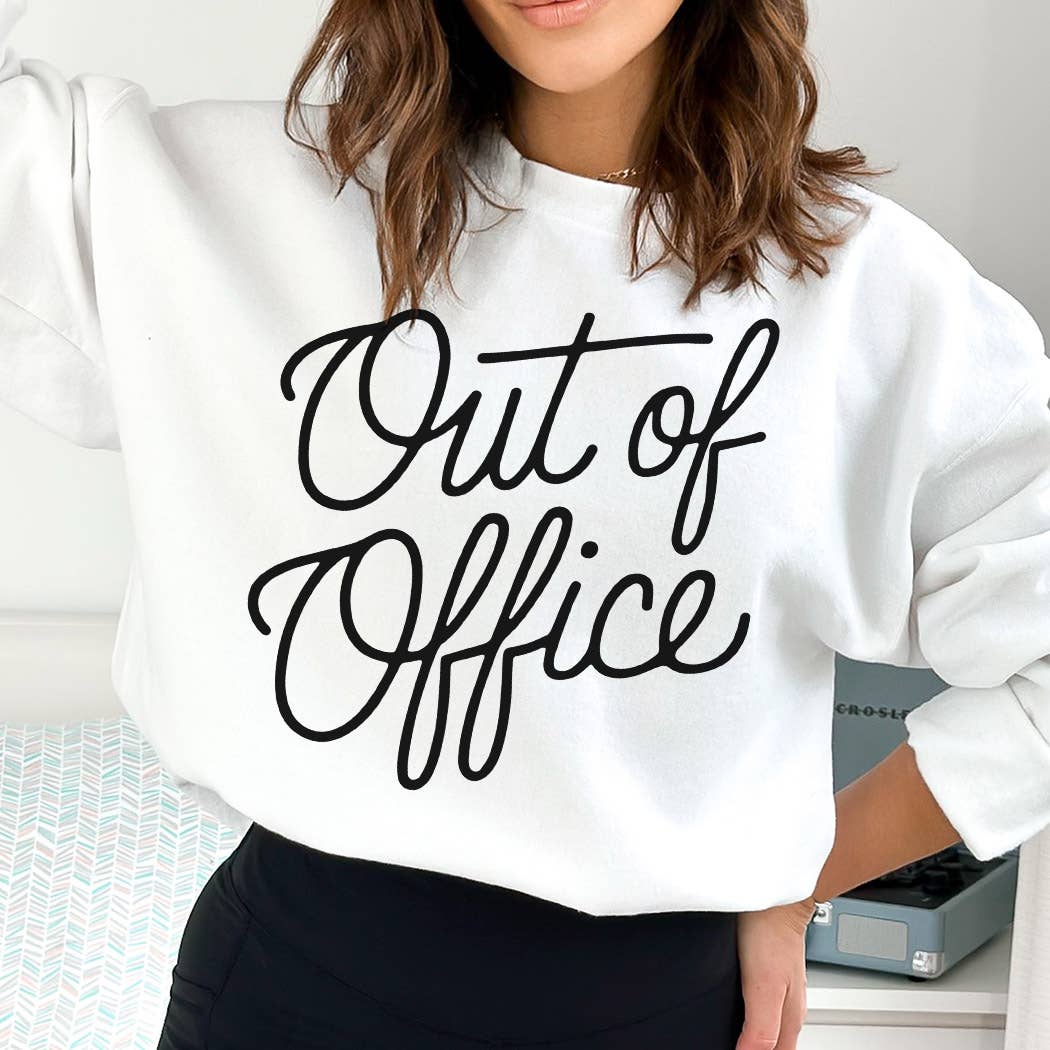 WhiteWolfeDesign - Wholesale Graphic Sweatshirt - Women's - Out of Office Crewneck Sweatshirt0