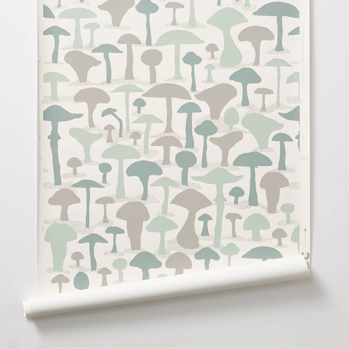 Makelike - Wholesale Wallpaper - Mushroom Four-Color Hand-Screenprinted Wallpaper0
