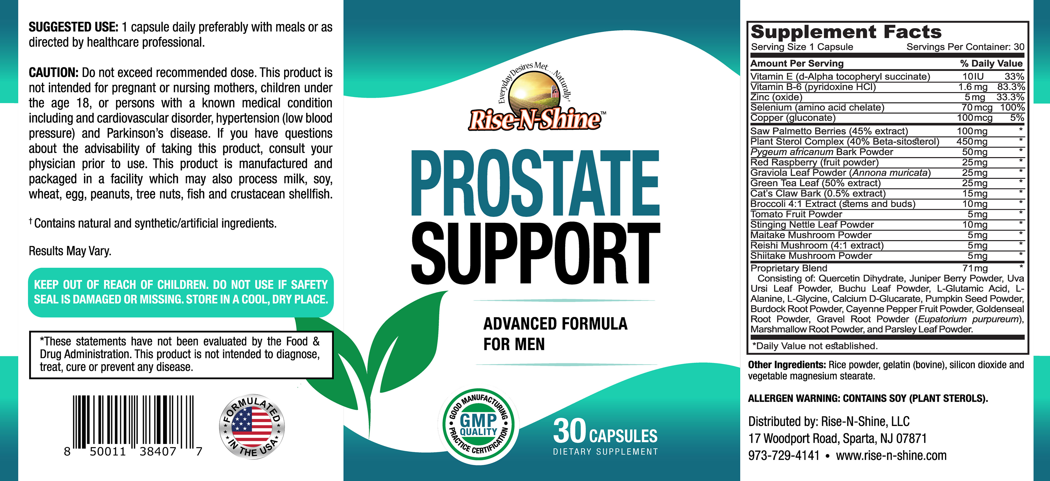 Rise-N-Shine Online – wholesale Oral supplement/vitamin – Prostate Support2