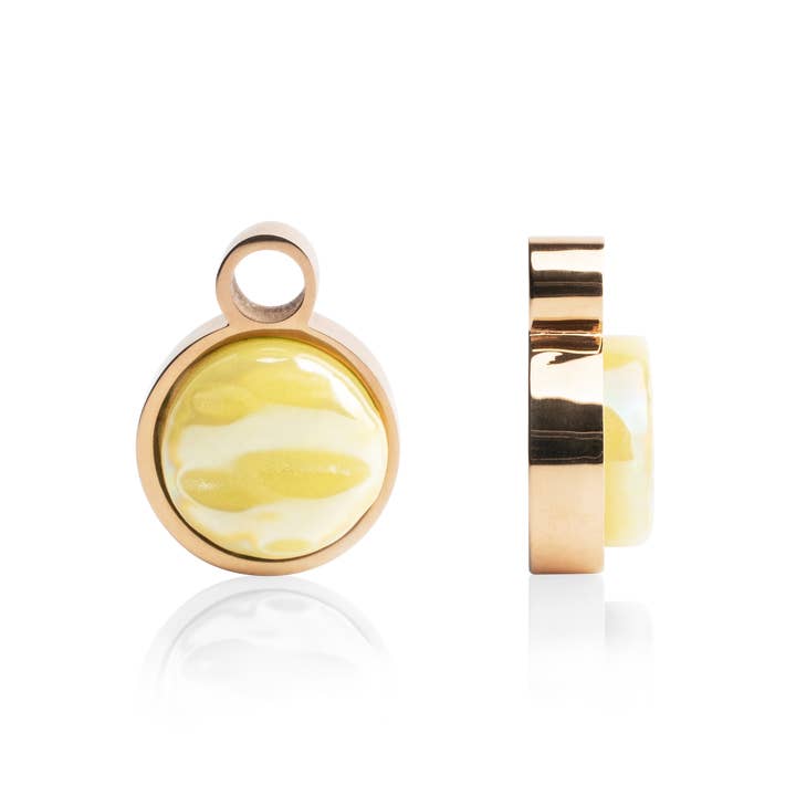 Anhänger für Creolen • Rosé / Zitronengelb für den Großhandel von ALEXASCHA