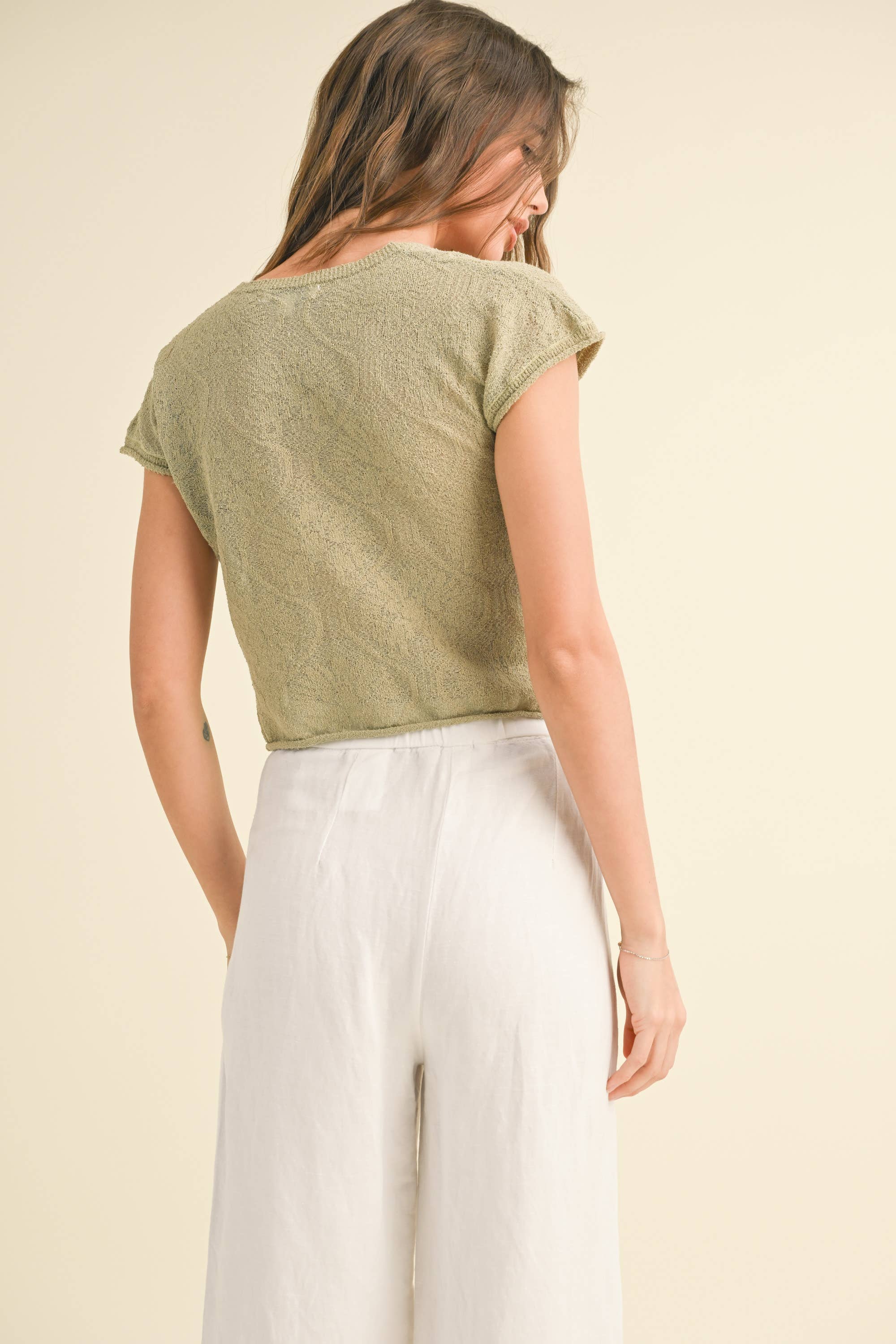 MIOU MUSE - Vente Haut en maille – femme - T3750 HAUT TRICOTÉ STYLE BRODÉ TEXTURÉ7