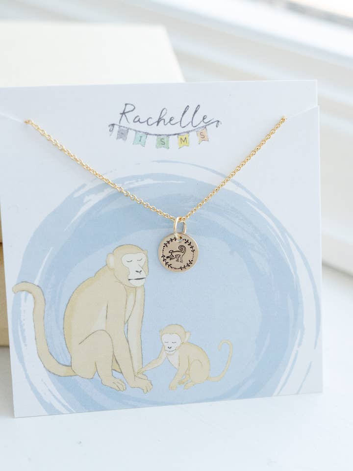 Collana con scimmia - Gioielli ispirati agli animali della giungla per la vendita all'ingrosso da parte di Rachelle-isms