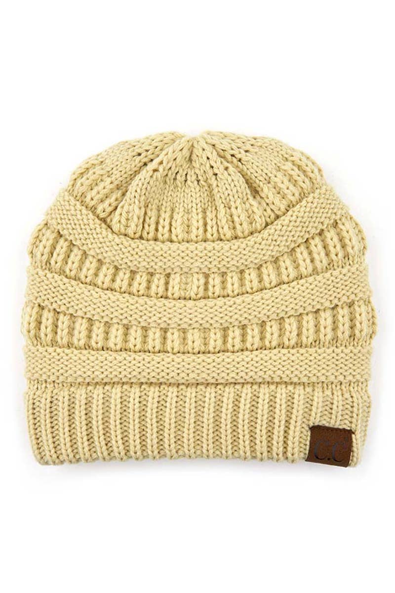 Oblige by G – Großhandel Beanie – Damen – Klassische Strickmütze mit C.C.-Etikett HAT-20A27