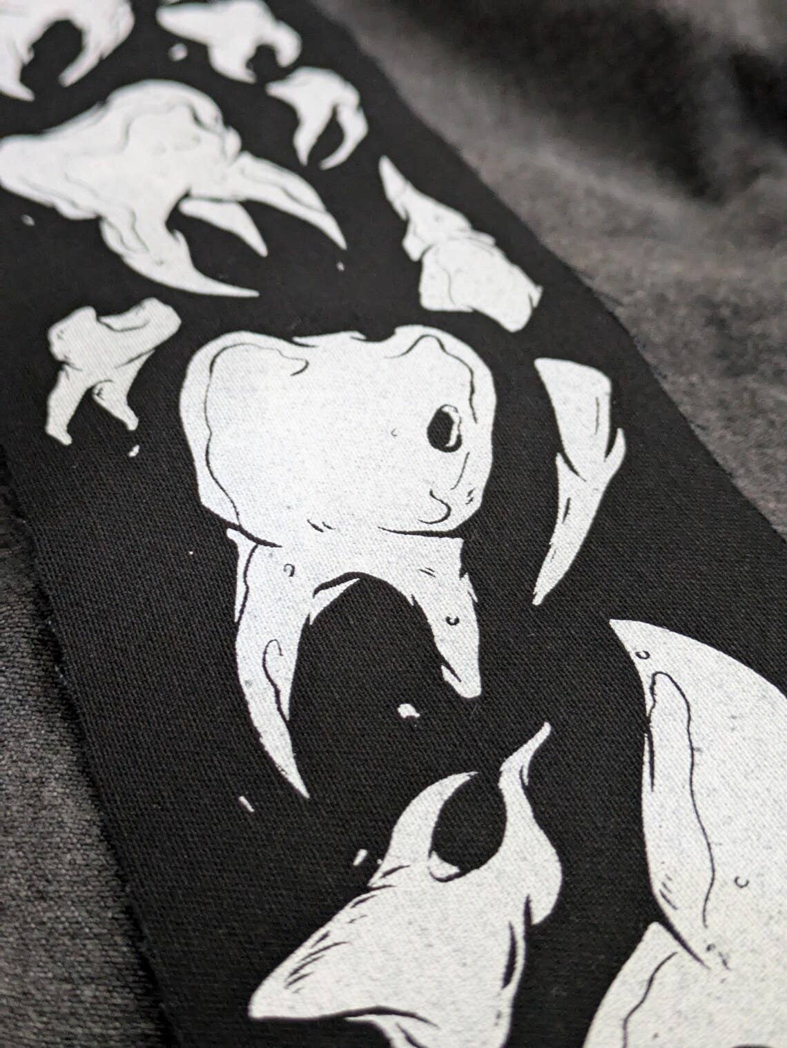 Goodbye Zach - Wholesale Patch - Scattered Teeth | Long Sew-On Twill Patch | Screen Printed2