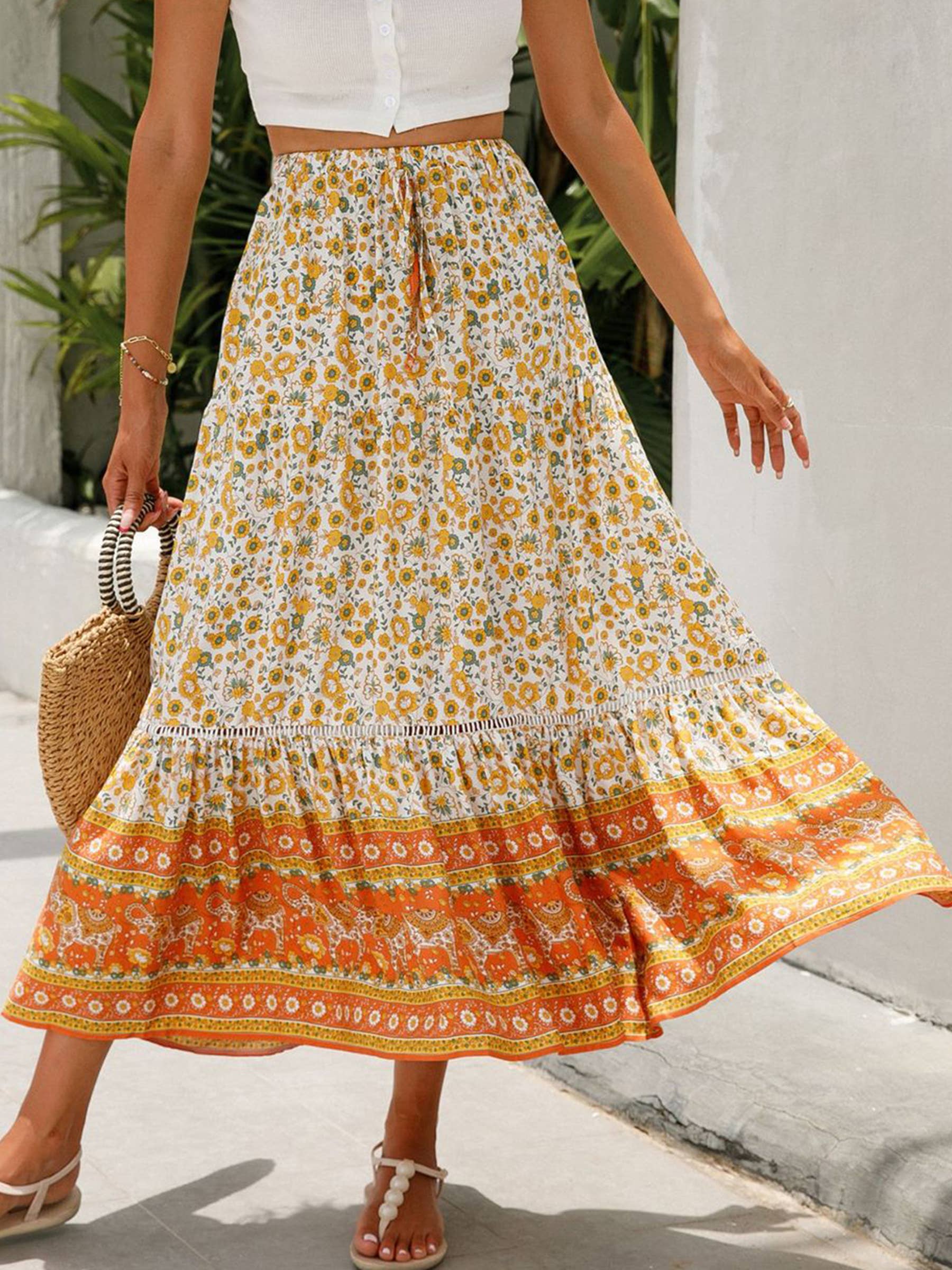 Wholesalesir - Wholesale Skirt - Women's - Lace Patchwork Bohemian Beach Resort Style Skirt2