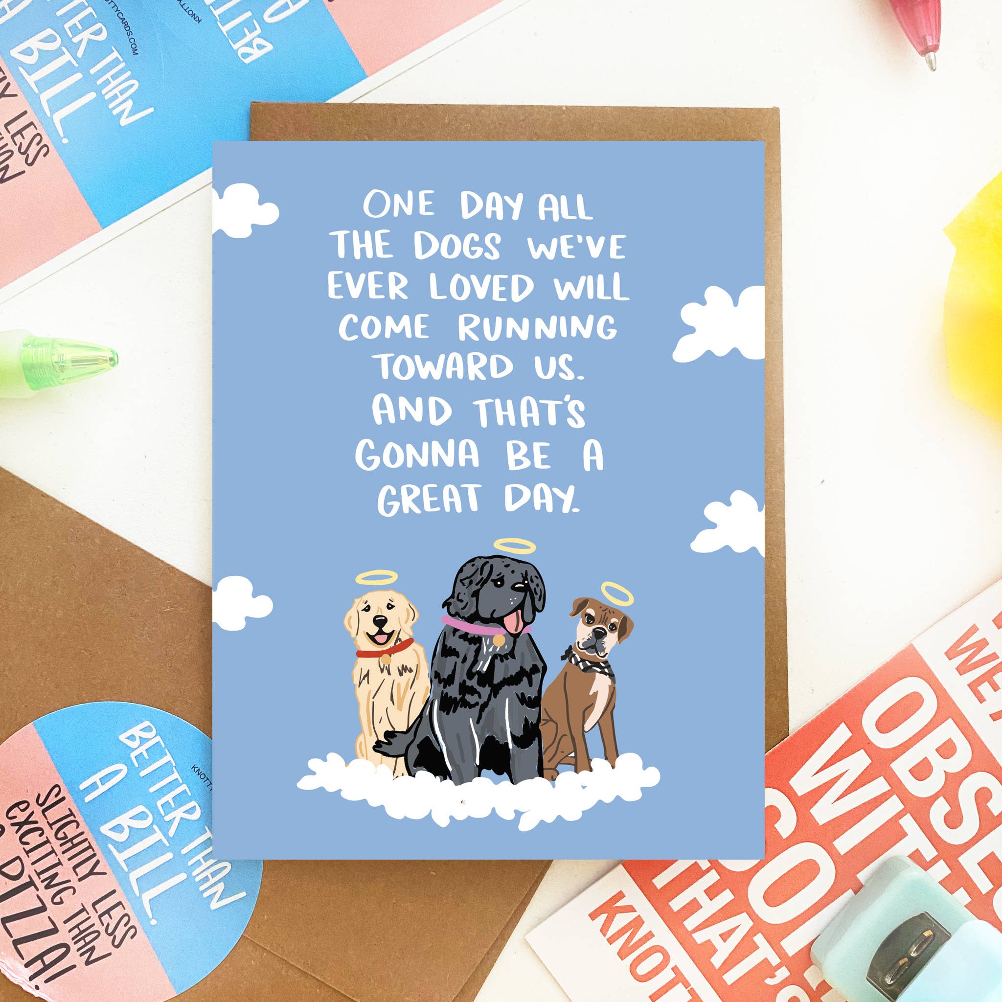 Knotty Cards - Wholesale Sympathy Card - Dog Loss Sympathy Card, Bright White Matte1