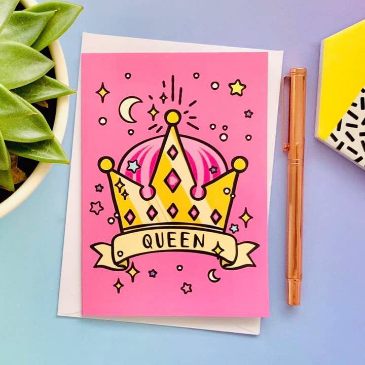 Queen hälsningskort för wholesale av CoconuTacha