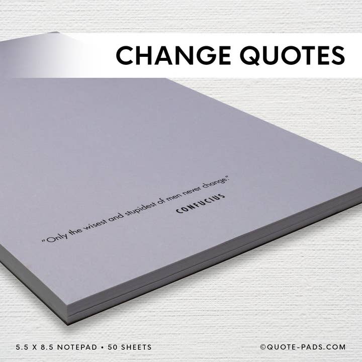 50 Change Quotes Notepad | 5.5 x 8.5 | 50 Sheets for wholesale by QuotePads