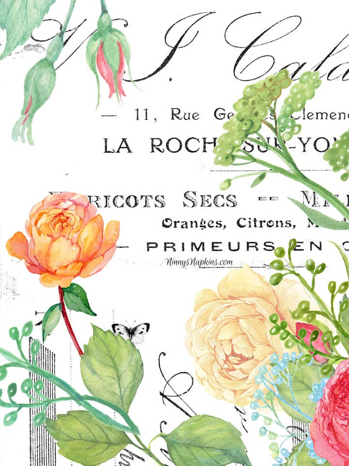 Ninny's Premium-Reispapier für Decoupage A4 - Garden Glory III für den Großhandel von Ninnys Napkins