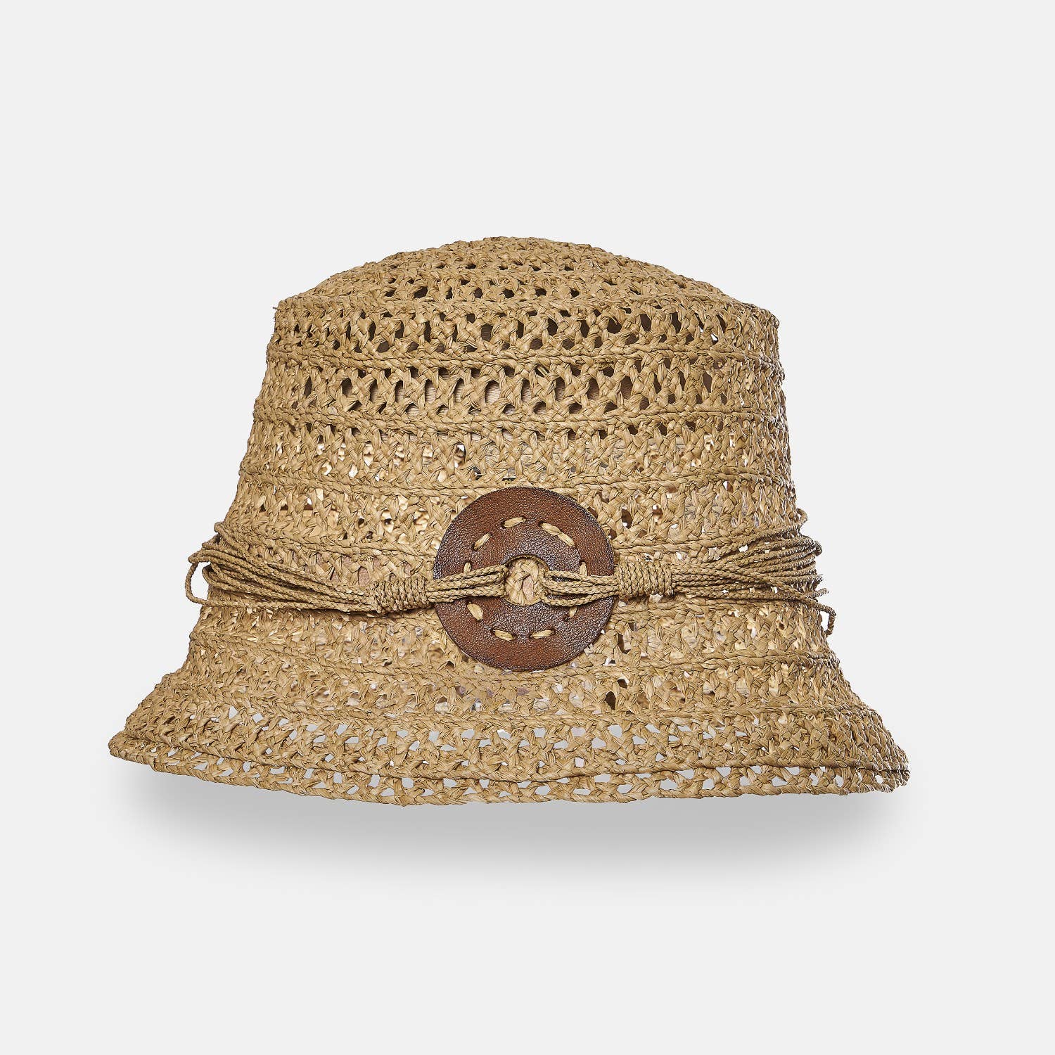 SANS-ARCIDET PARIS - Vendita all'ingrosso Cappello da pescatore - Donna - Cappello a secchiello Arlette SS24 in rafia intrecciata naturale4