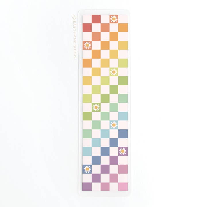 Regenbogen-Schachbrett-Laminiertes Lesezeichen für den Großhandel von Easyhand Goods – formerly Onderkast