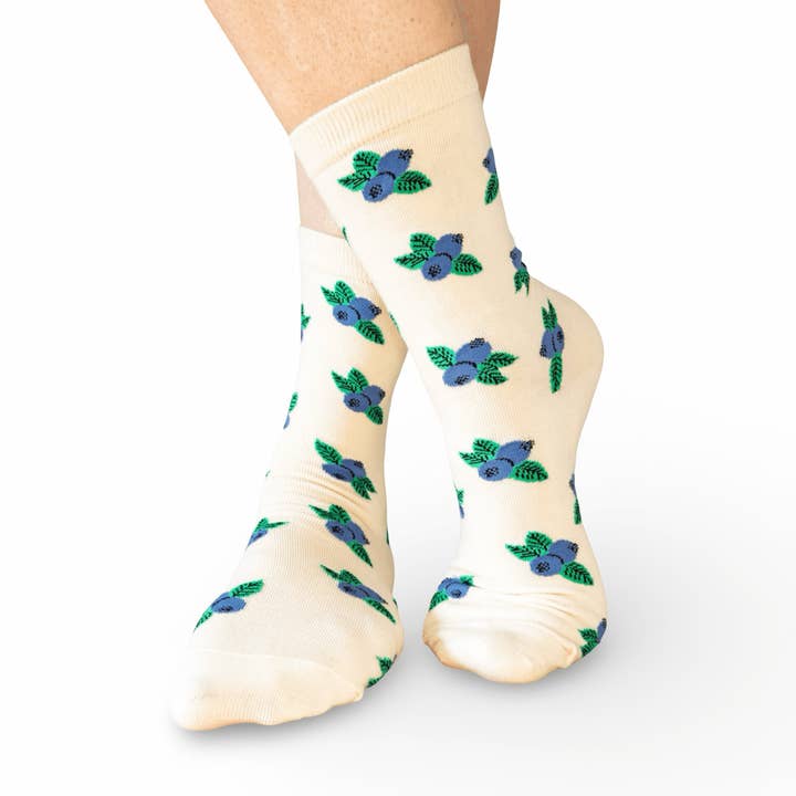 Jenny Lemons - Wholesale Socks - Unisex - Blueberry Crew Socks1