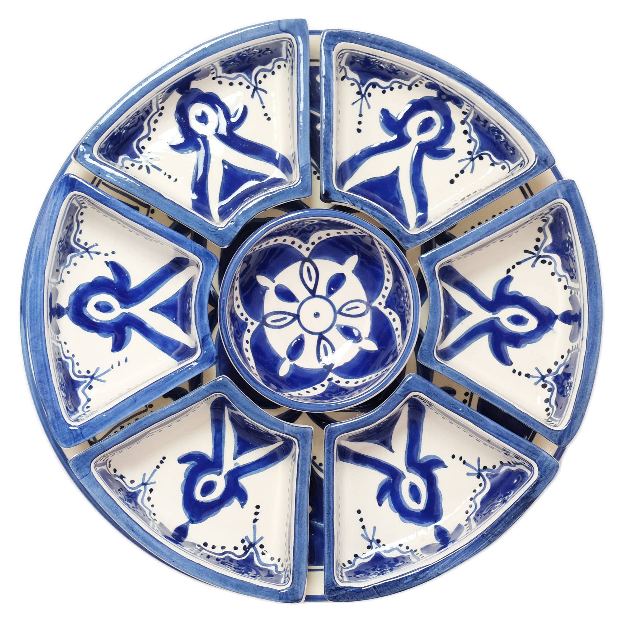 Sobremesa – Engroshandel Skål til krydderier/dip – Nigella keramisk tapas chip & dip taco server, fad3