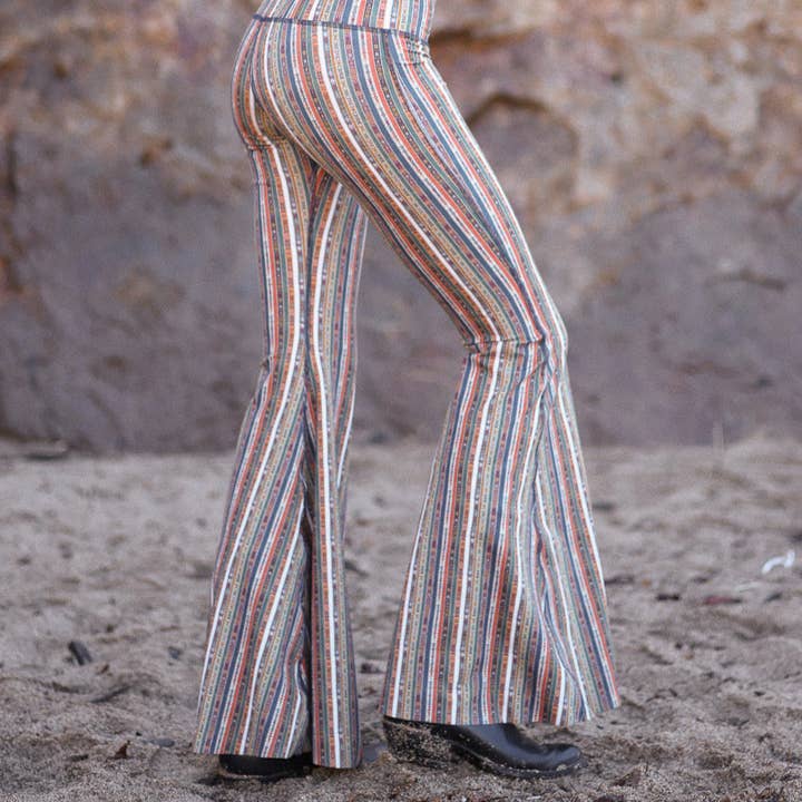 Ribbon Stripe Long Bell Bottom ♡ for wholesale by Teeki Boutique + WithLove USA Made ~ Wholesale