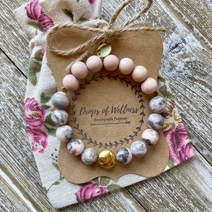 Drops of Wellness Goods - Wholesale Aromatherapy Bracelet - Diffuser Bracelet, Boho Jewelry, The Piper