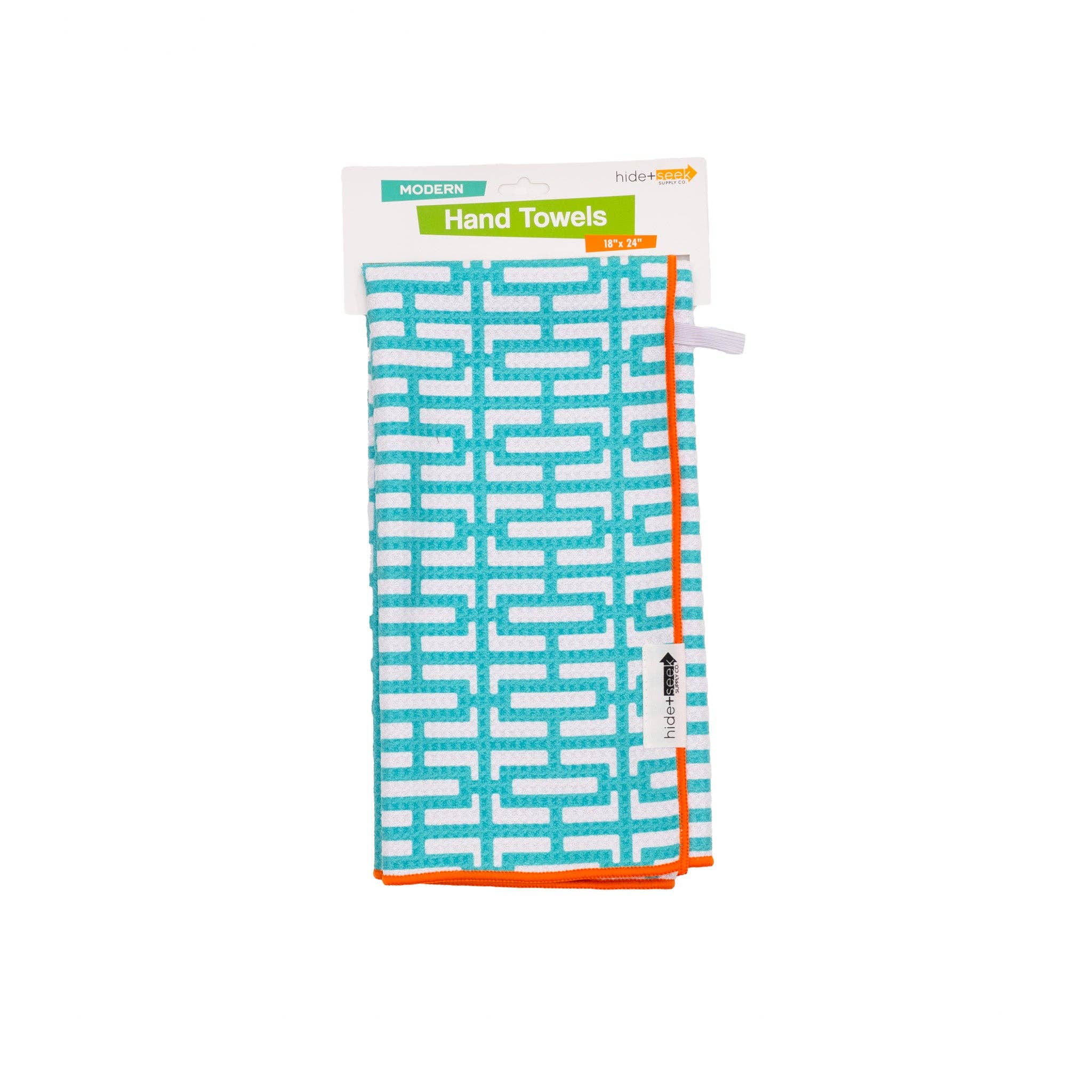 hide+seek SUPPLY CO - Wholesale Handdoek - Turquoise Breeze Block Multifunctionele Moderne Handdoek 18" x 24"0
