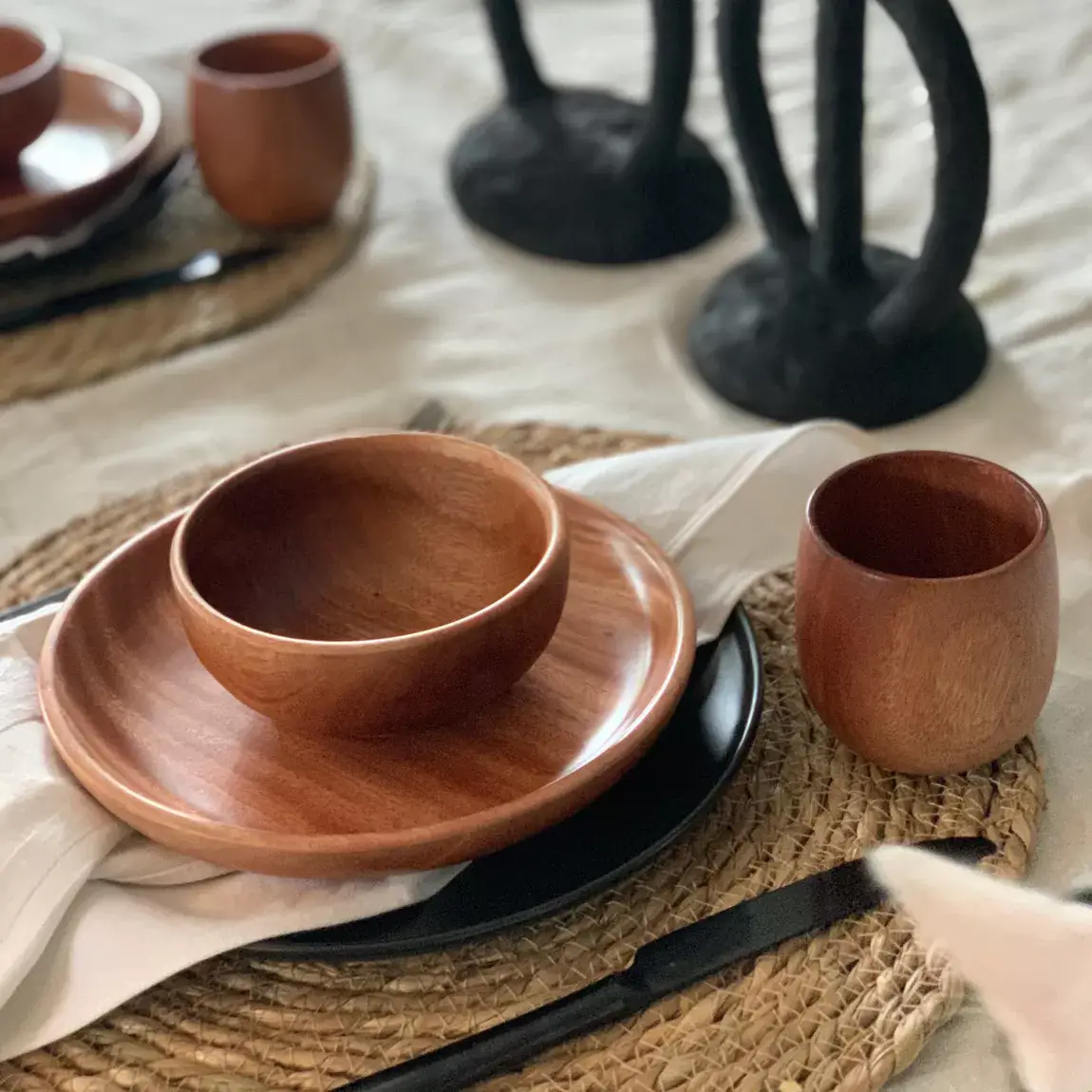 Khaya Woodware - Wholesale Coffee/Tea Cup - Khaya Wood - Japanese-style Tea Cup - Handmade - Eco-friendy8