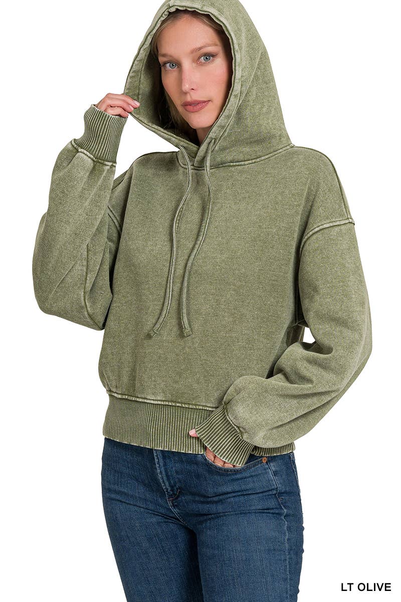 42POPS – Großhandel Hoodie – Damen – Acid-Wash-Fleece-Crop-Hoodie6