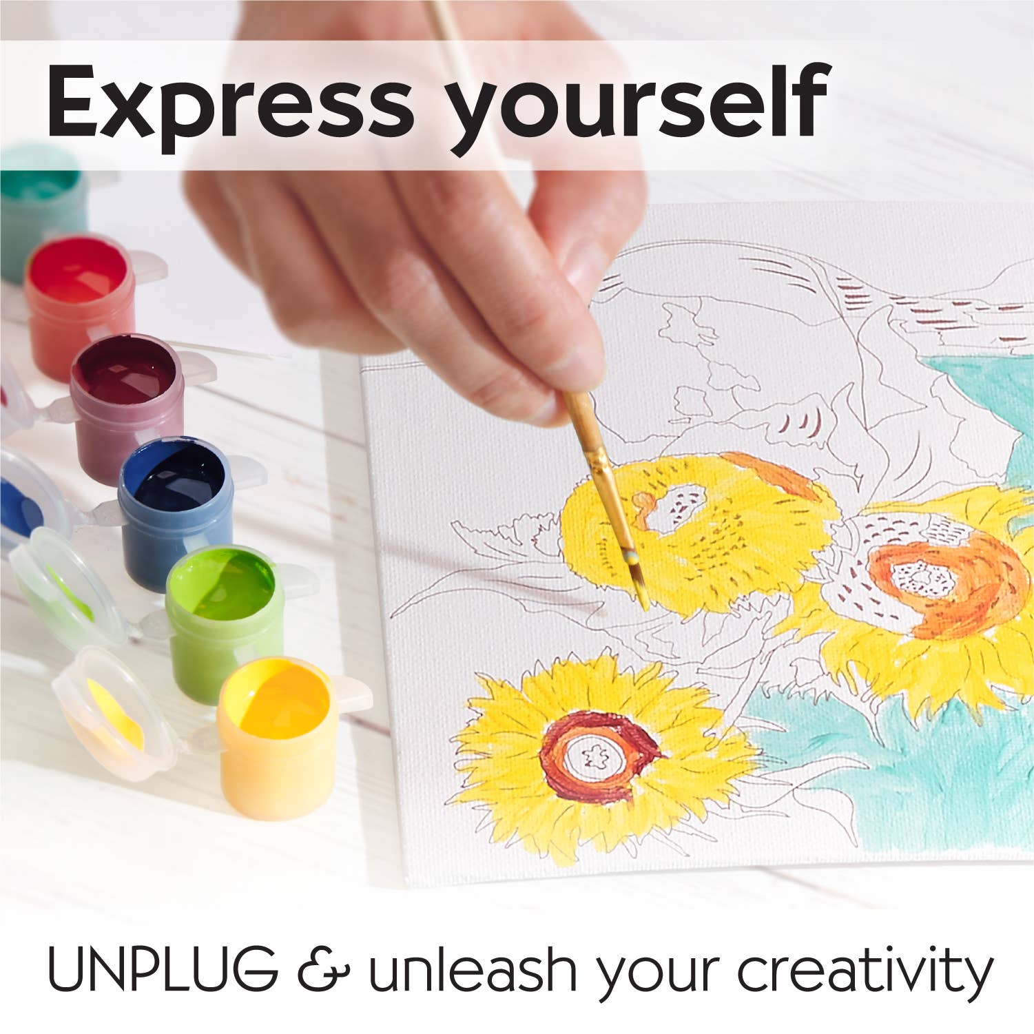 Faber-Castell / Creativity for Kids - Wholesale DIY Craft Kit - Paint by Number Museum Series - Sunflowers2