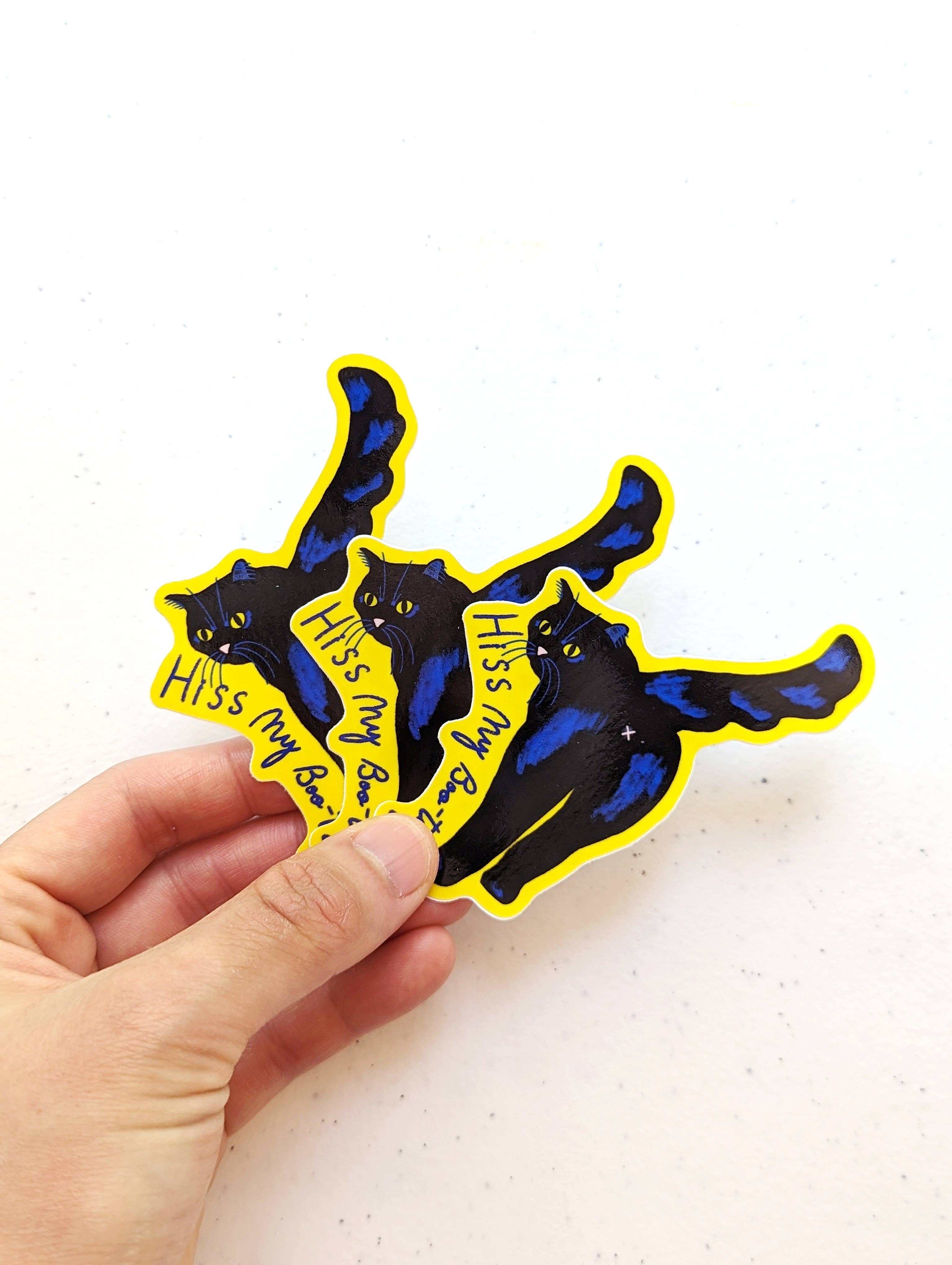 Aria Studio Crafts - Wholesale Sticker - Black cat " Hiss my Bootay " 2