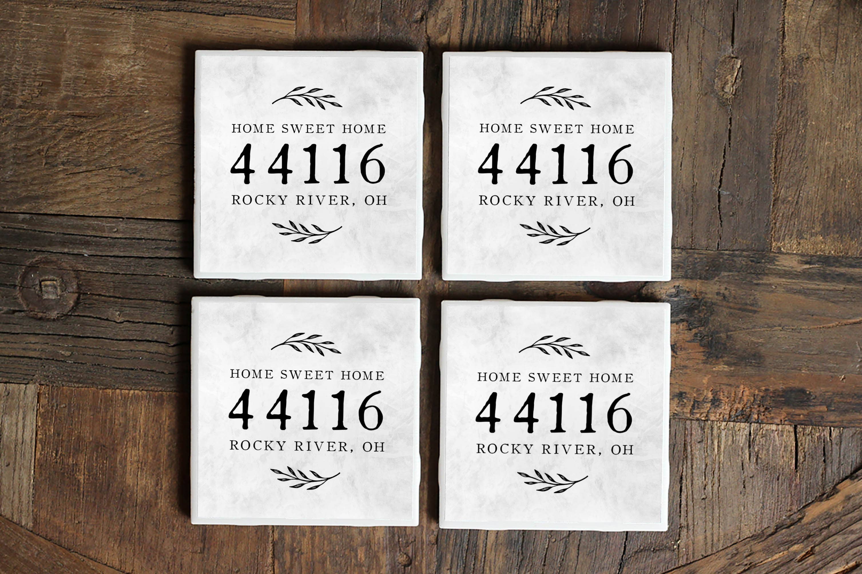 Melody Press Co. - Wholesale Coasters - Custom Zip Code Coaster1