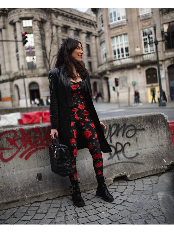 RATS & BANANAS - Wholesale Jumpsuit - Women's - Jersey Jumpsuit In Red Floral Print7